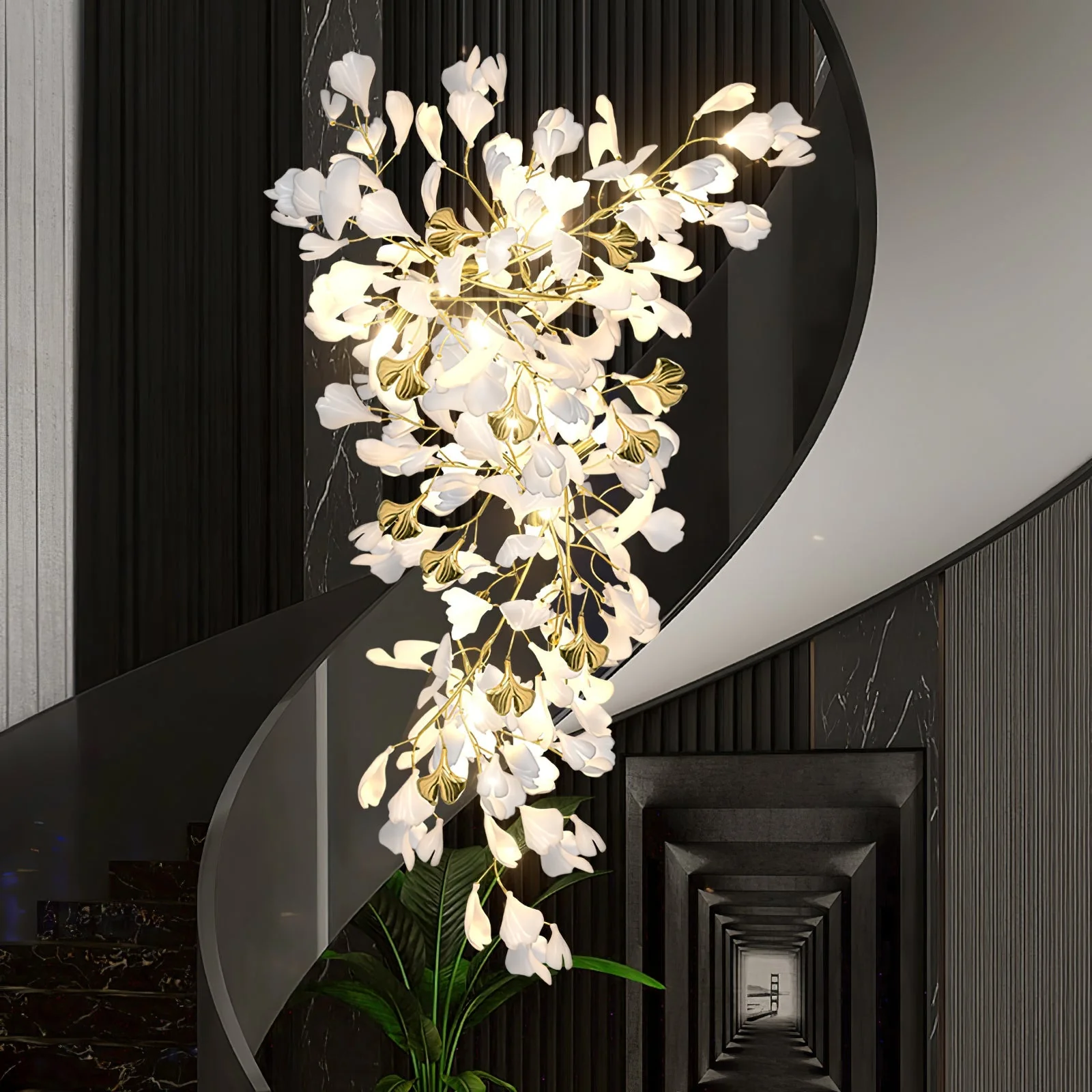 Gingko Ceramic Branch Chandelier Z - Image 44