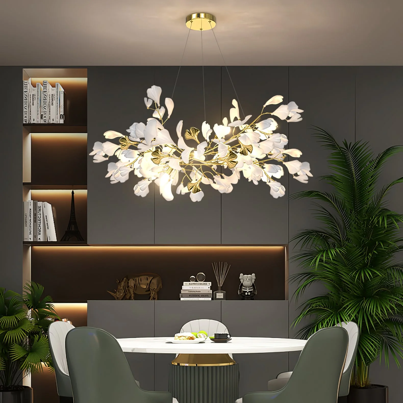 Gingko Ceramic Branch Chandelier Z - Image 48