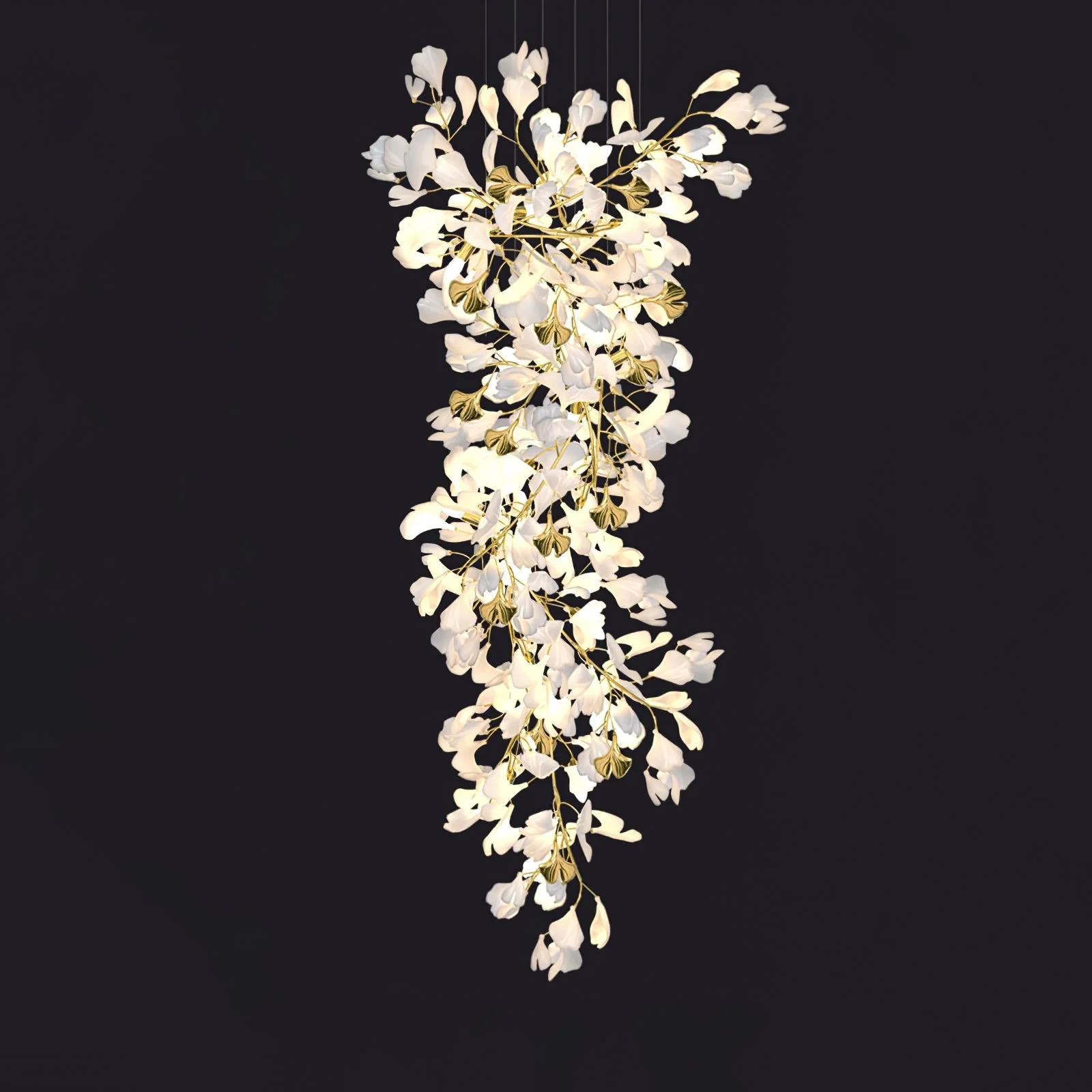 Gingko Ceramic Branch Chandelier Z - Image 57