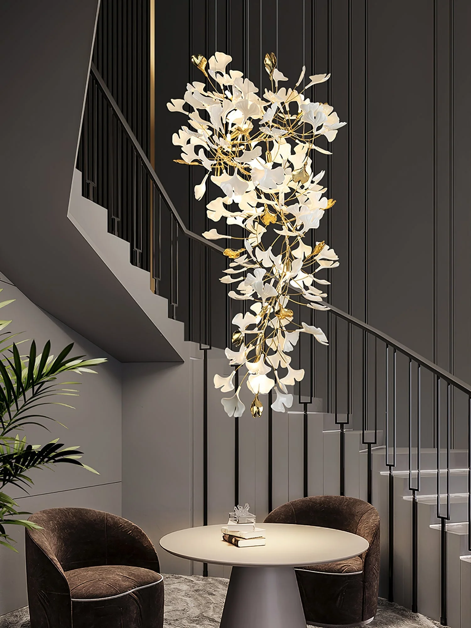 Gingko Ceramic Branch Chandelier Z - Image 58
