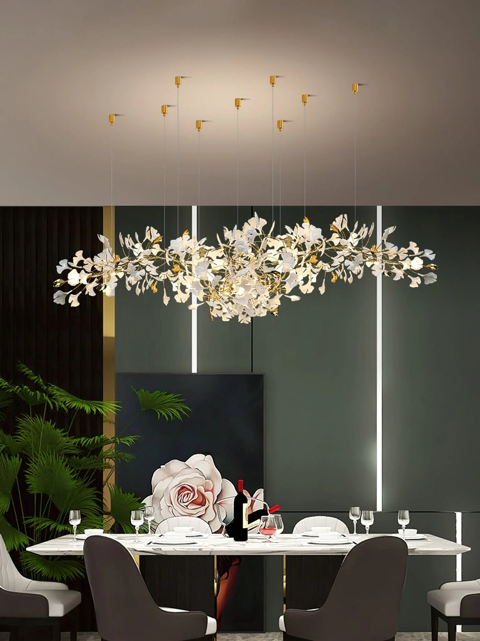 Gingko Ceramic Branch Chandelier Z - Image 6