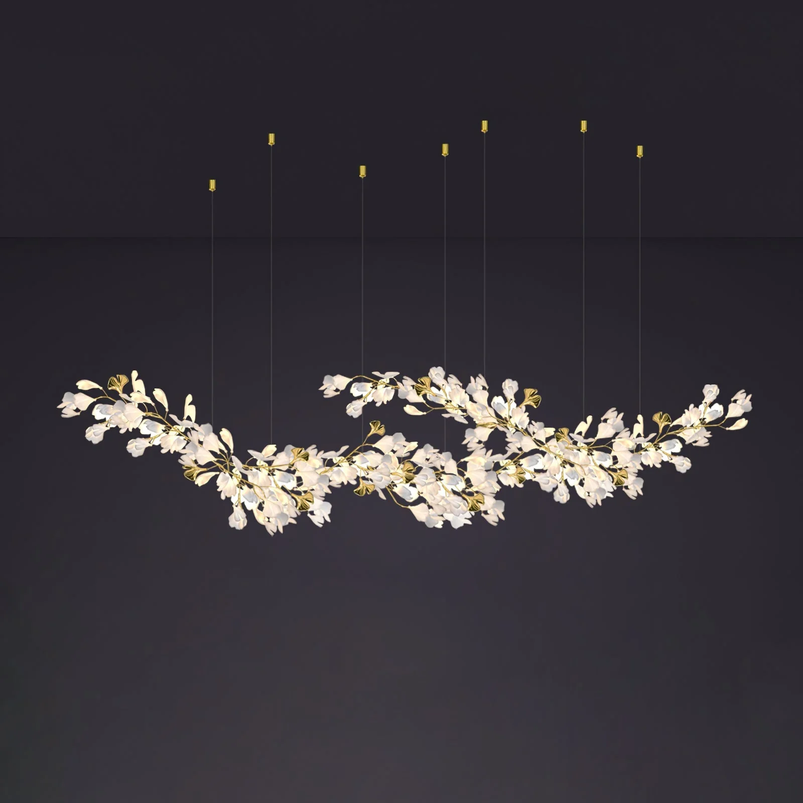 Gingko Ceramic Branch Chandelier Z - Image 61