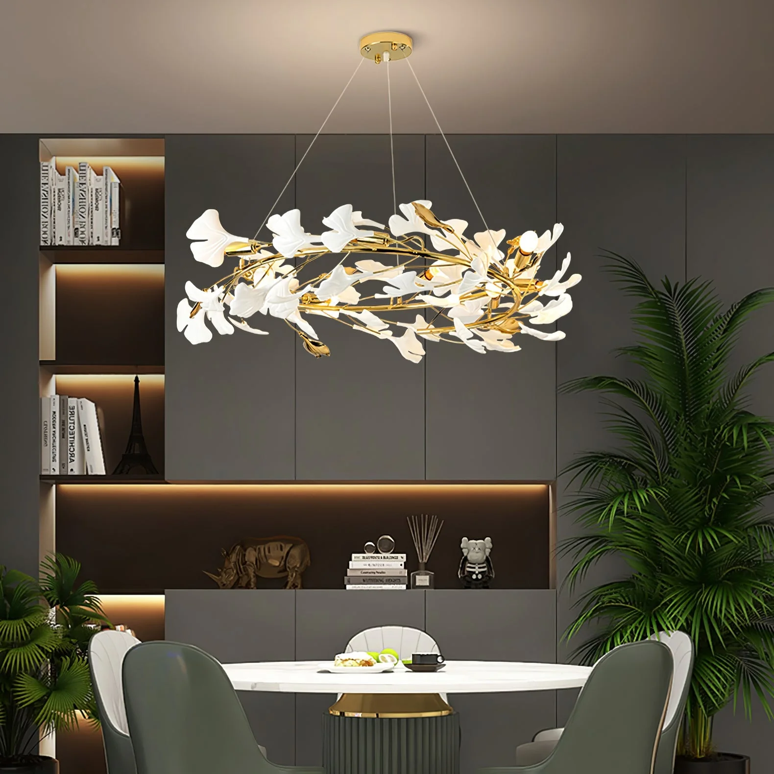 Gingko Ceramic Branch Chandelier Z - Image 65