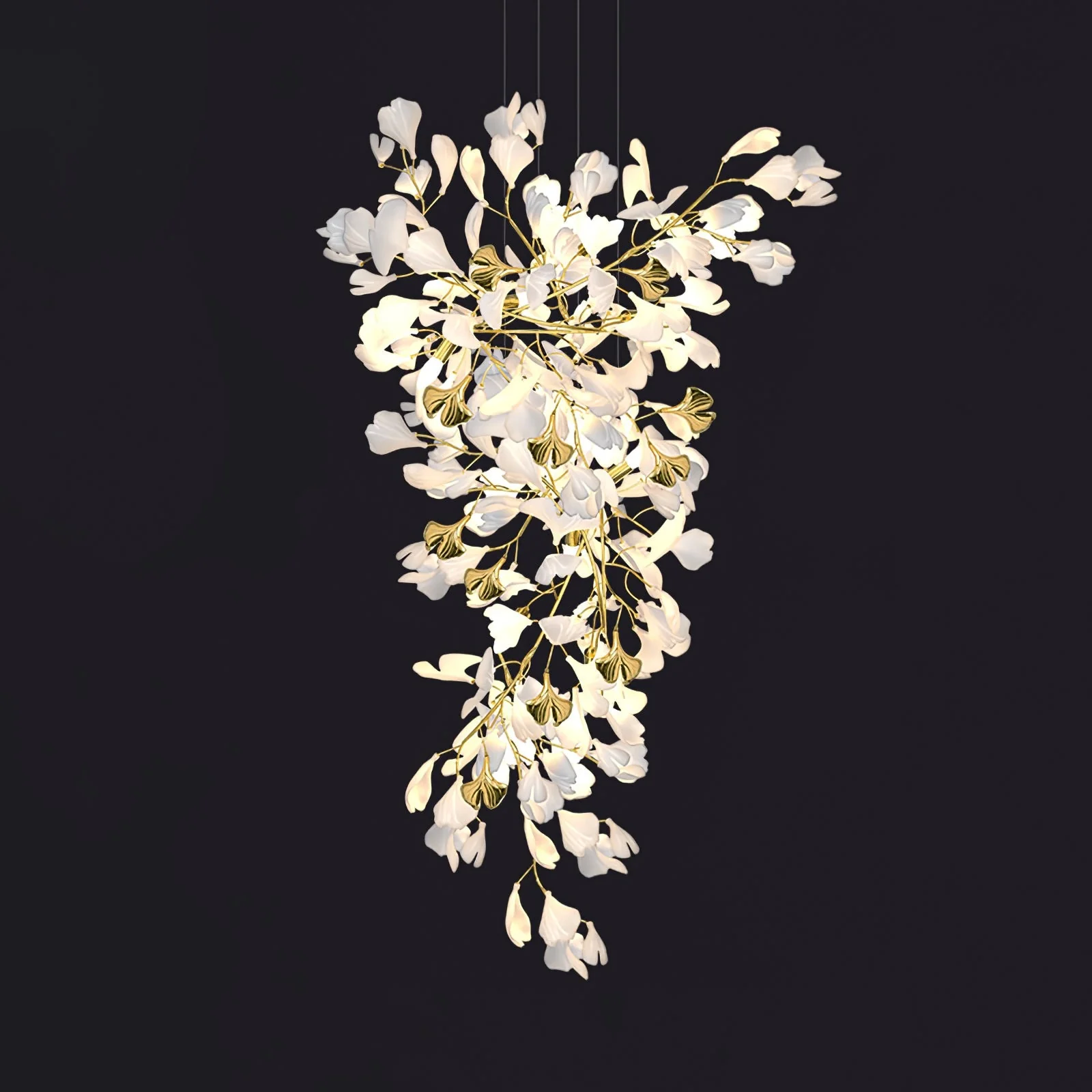 Gingko Ceramic Branch Chandelier Z - Image 68