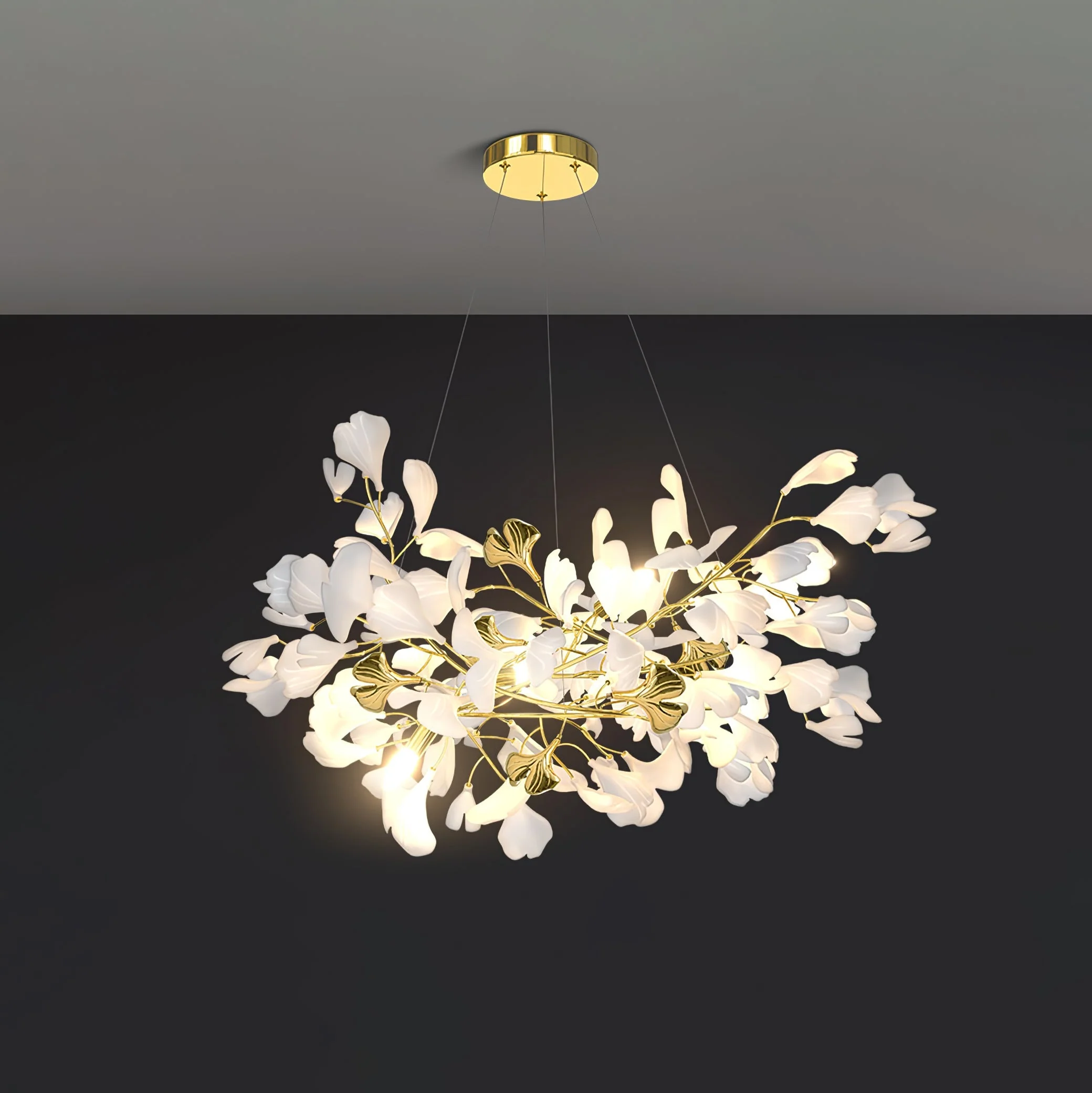 Gingko Ceramic Branch Chandelier Z - Image 72