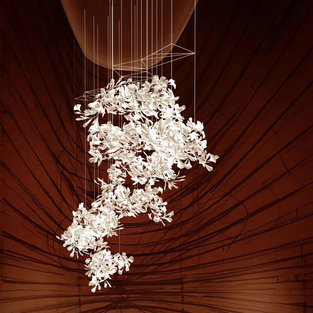Gingko Ceramics Combination Branch Chandelier - Image 7