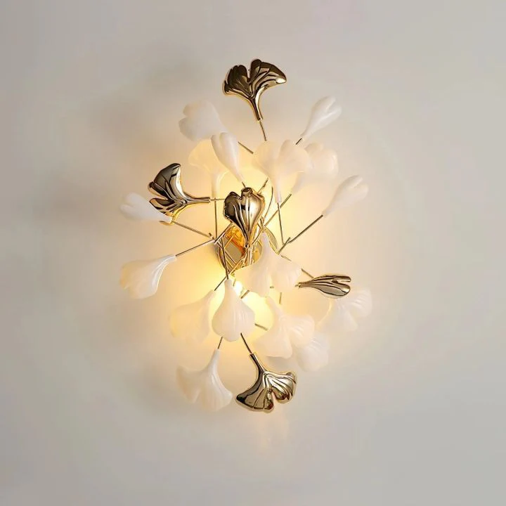 Ceramic Gingko Wall Lamp - Image 4