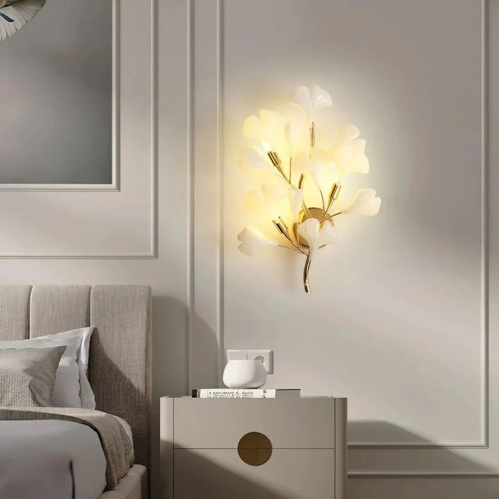 Ceramic Gingko Wall Lamp - Image 6