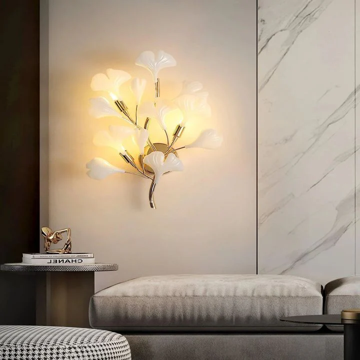 Ceramic Gingko Wall Lamp - Image 9