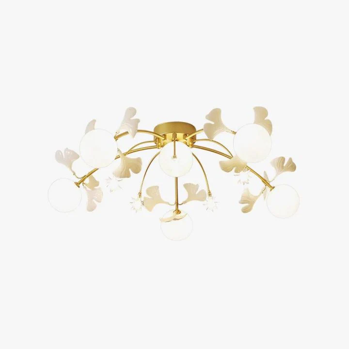 Ceramic Ginkgo Glass Ceiling Lamp - Image 3