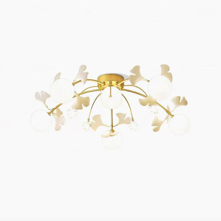 Ceramic Ginkgo Glass Ceiling Lamp - Image 4
