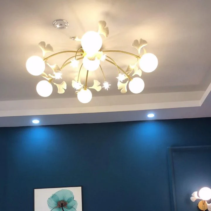 Ceramic Ginkgo Glass Ceiling Lamp - Image 6
