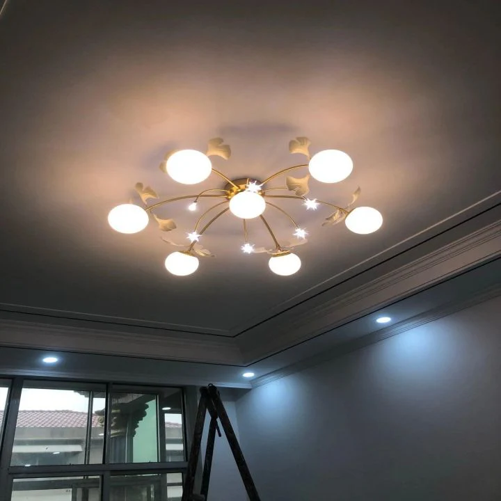 Ceramic Ginkgo Glass Ceiling Lamp - Image 7