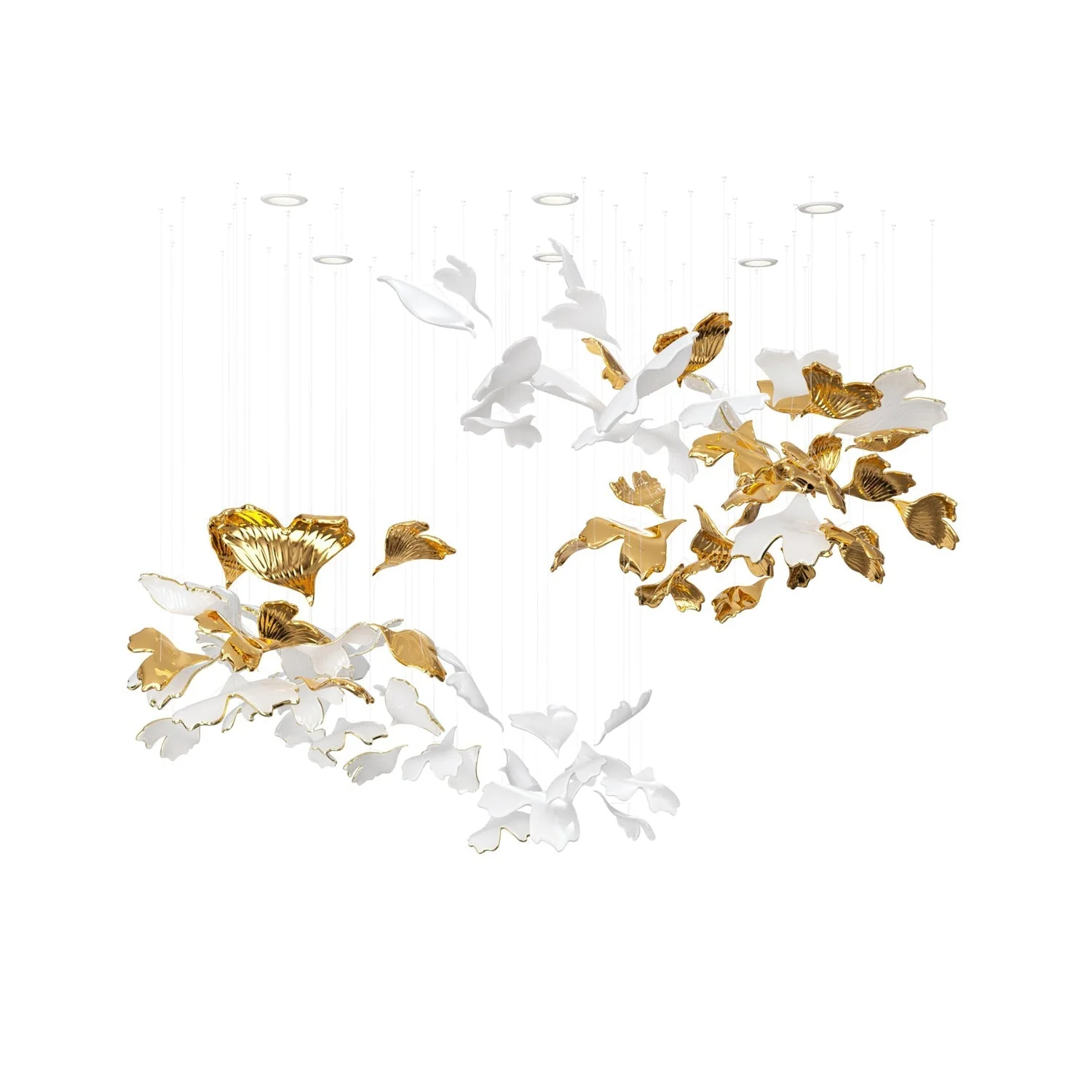 Ginkgo Ceramics Tree Chandelier - Image 11