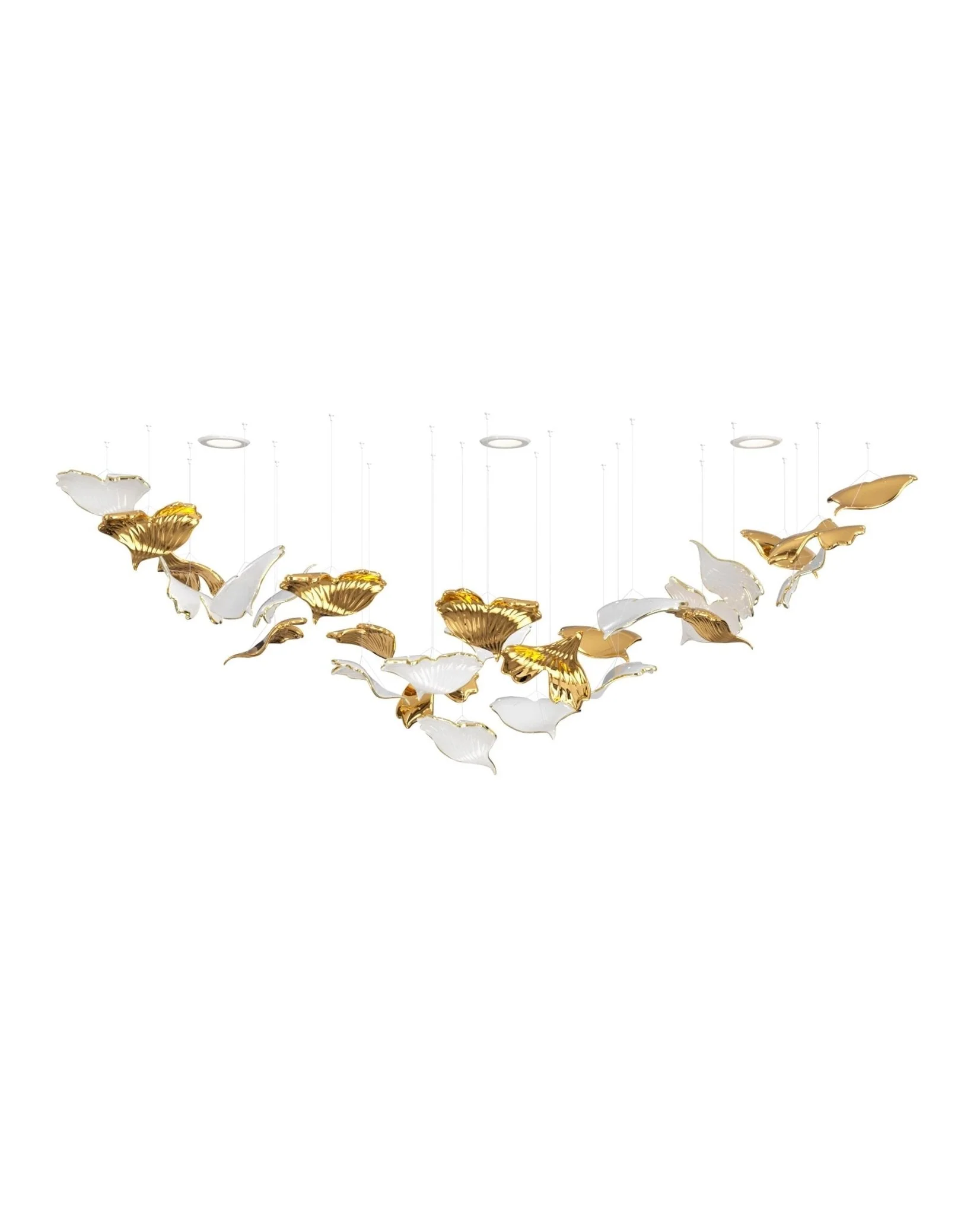 Ginkgo Ceramics Tree Chandelier - Image 5