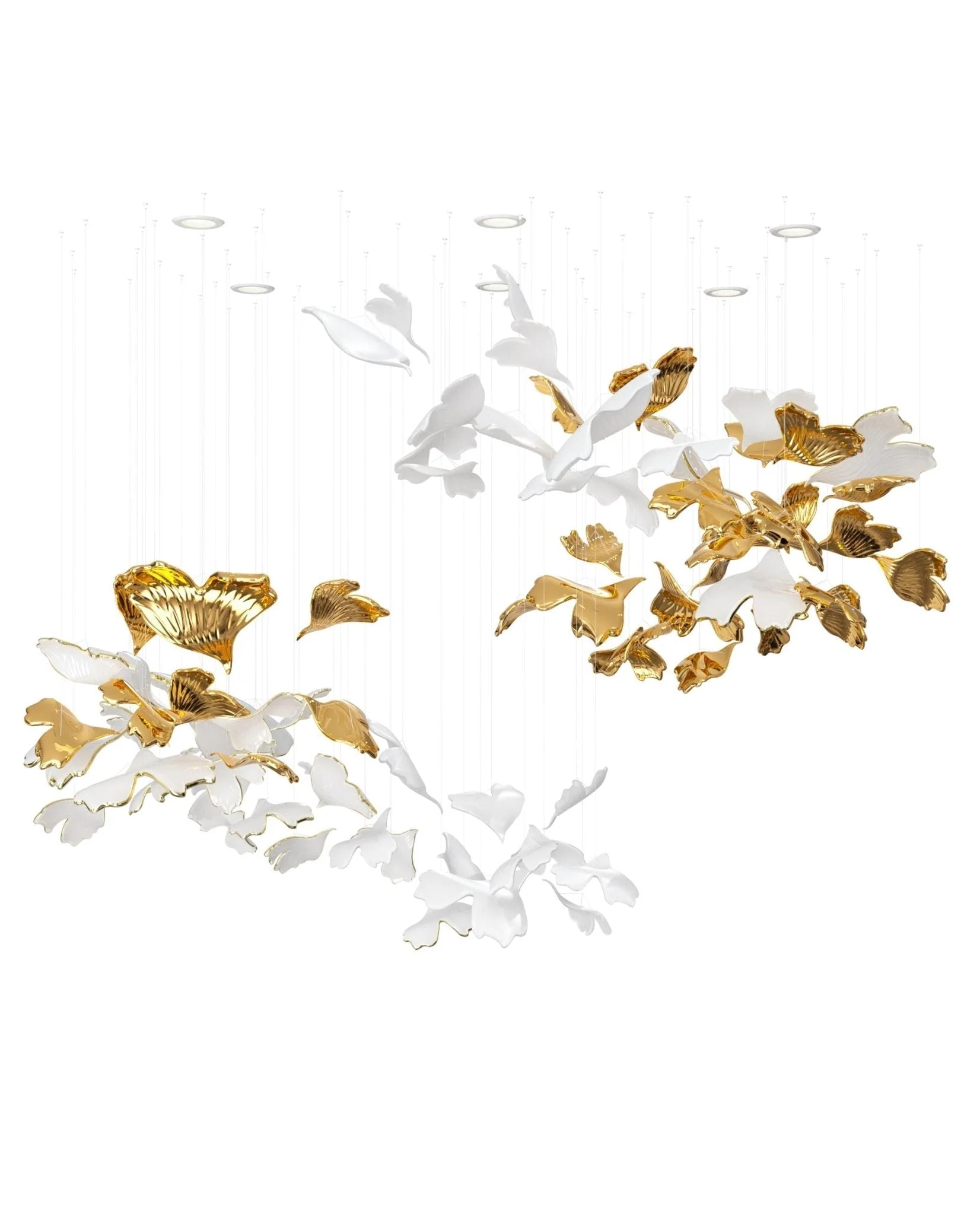 Ginkgo Ceramics Tree Chandelier - Image 7
