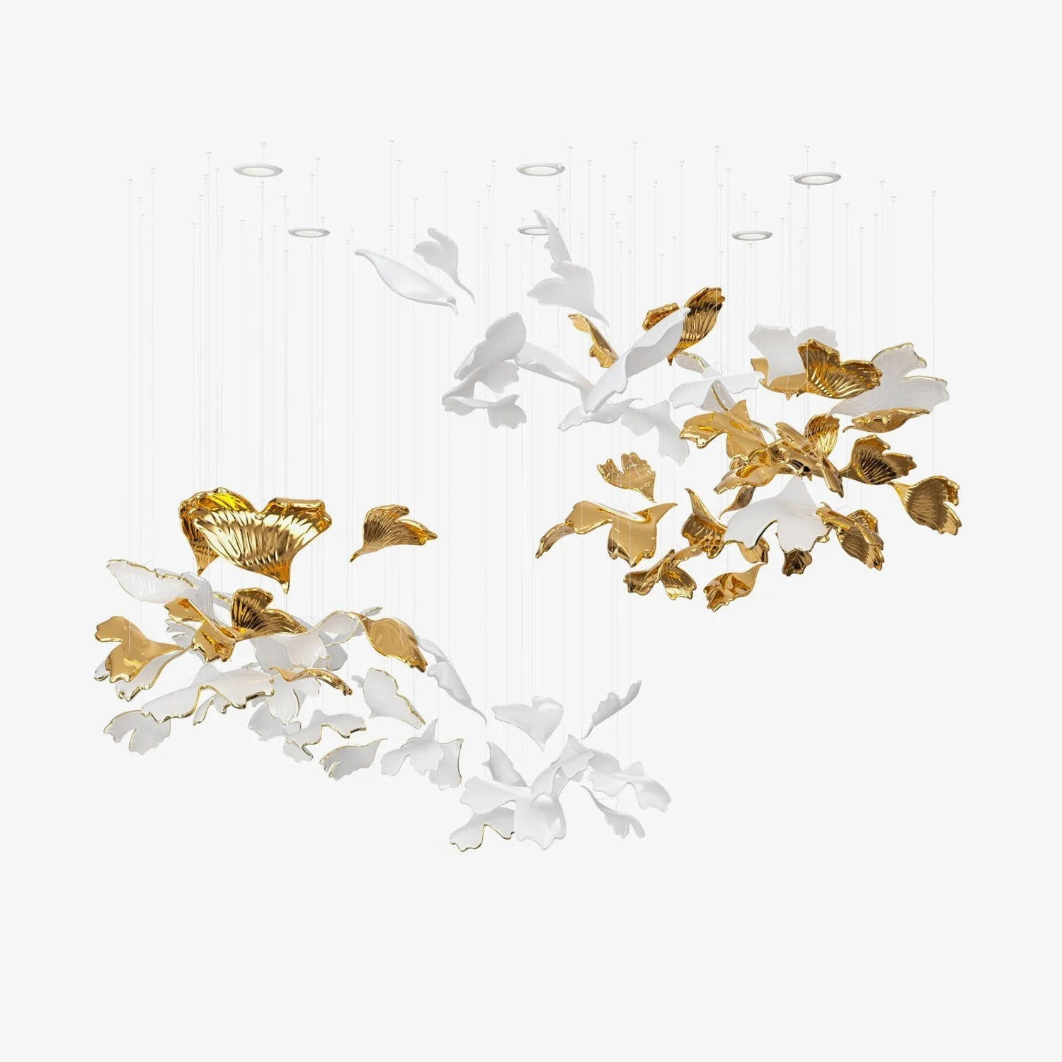 Ginkgo Ceramics Tree Chandelier - Image 8