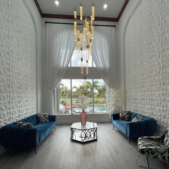 Modern Glacier Bubble Crystsal Sticks Chandelier in Gold/Chrome/Black Finish for Staircase/Foyer - Image 16