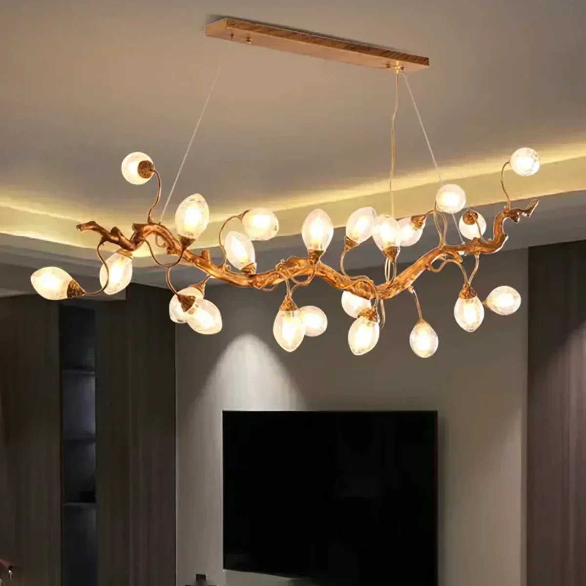 Art Clear Elegance Bubble Branch Linear Chandelier - Image 11