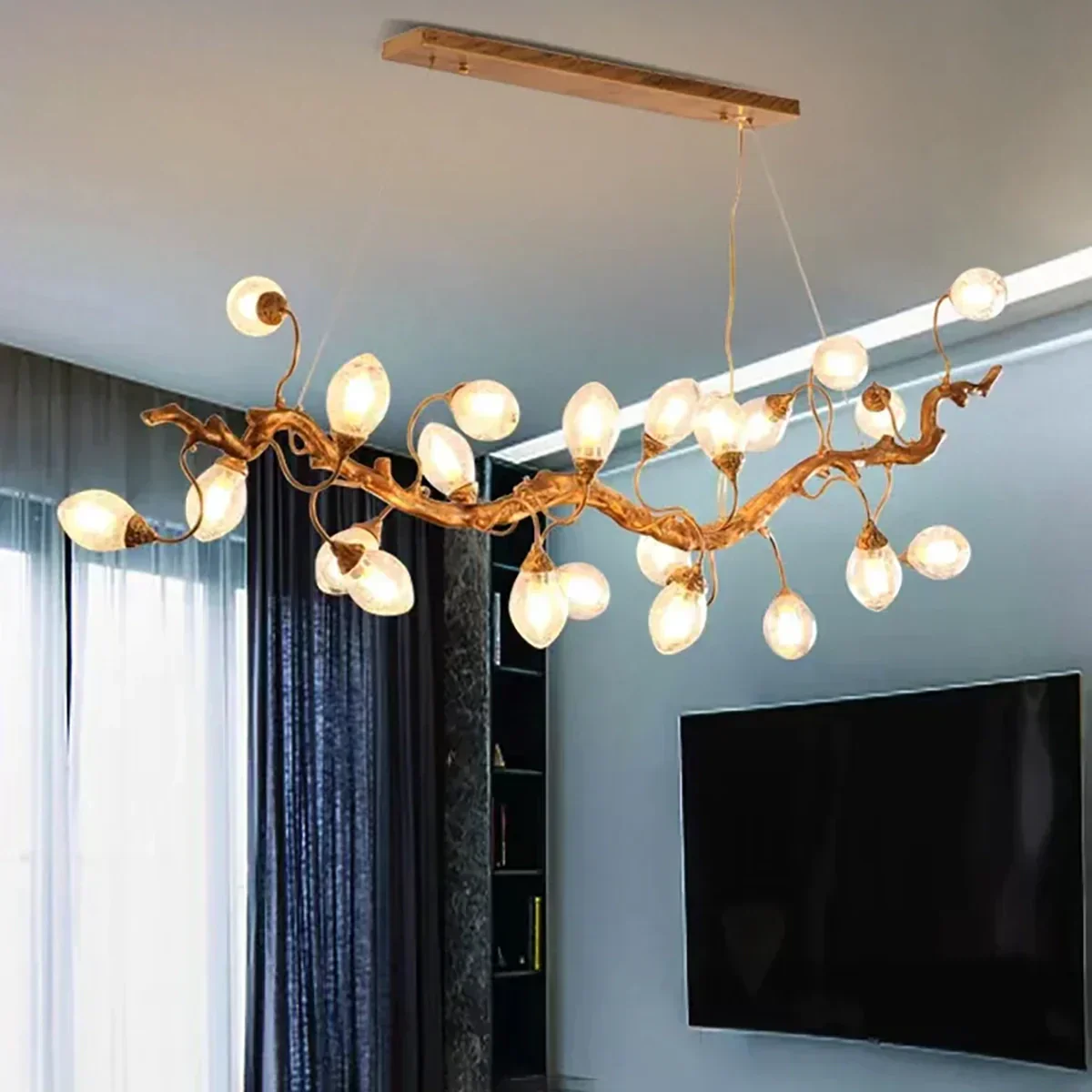 Art Clear Elegance Bubble Branch Linear Chandelier - Image 12