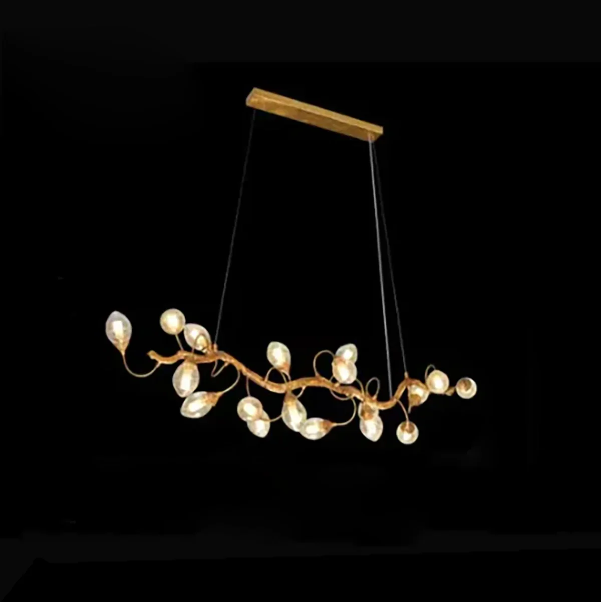 Art Clear Elegance Bubble Branch Linear Chandelier - Image 17
