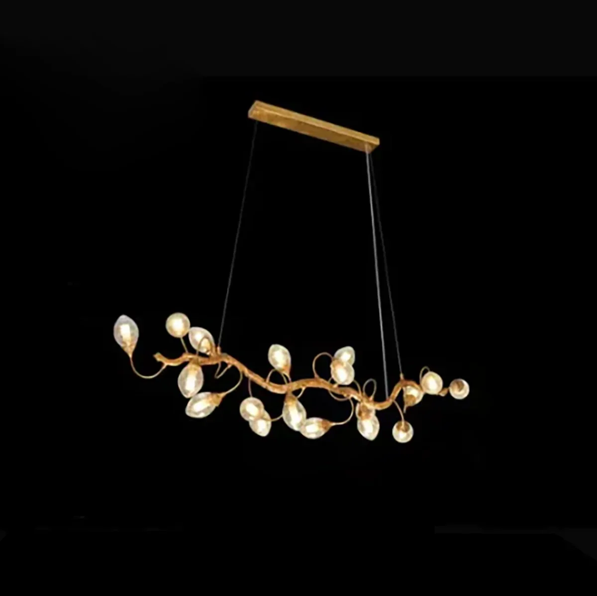 Art Clear Elegance Bubble Branch Linear Chandelier - Image 18