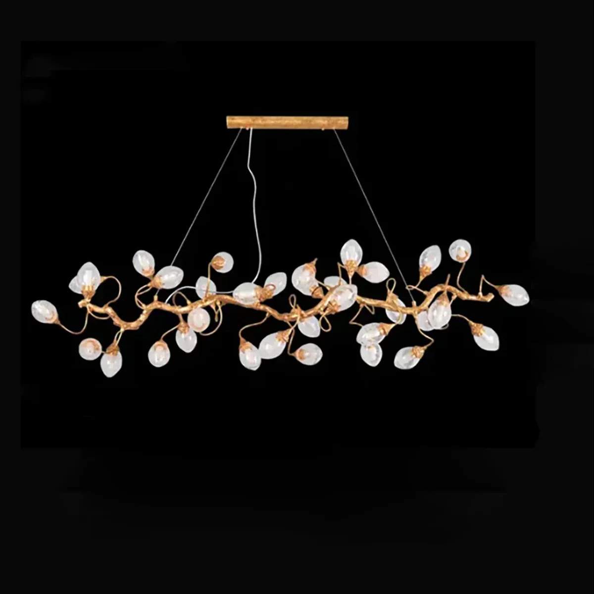 Art Clear Elegance Bubble Branch Linear Chandelier - Image 19