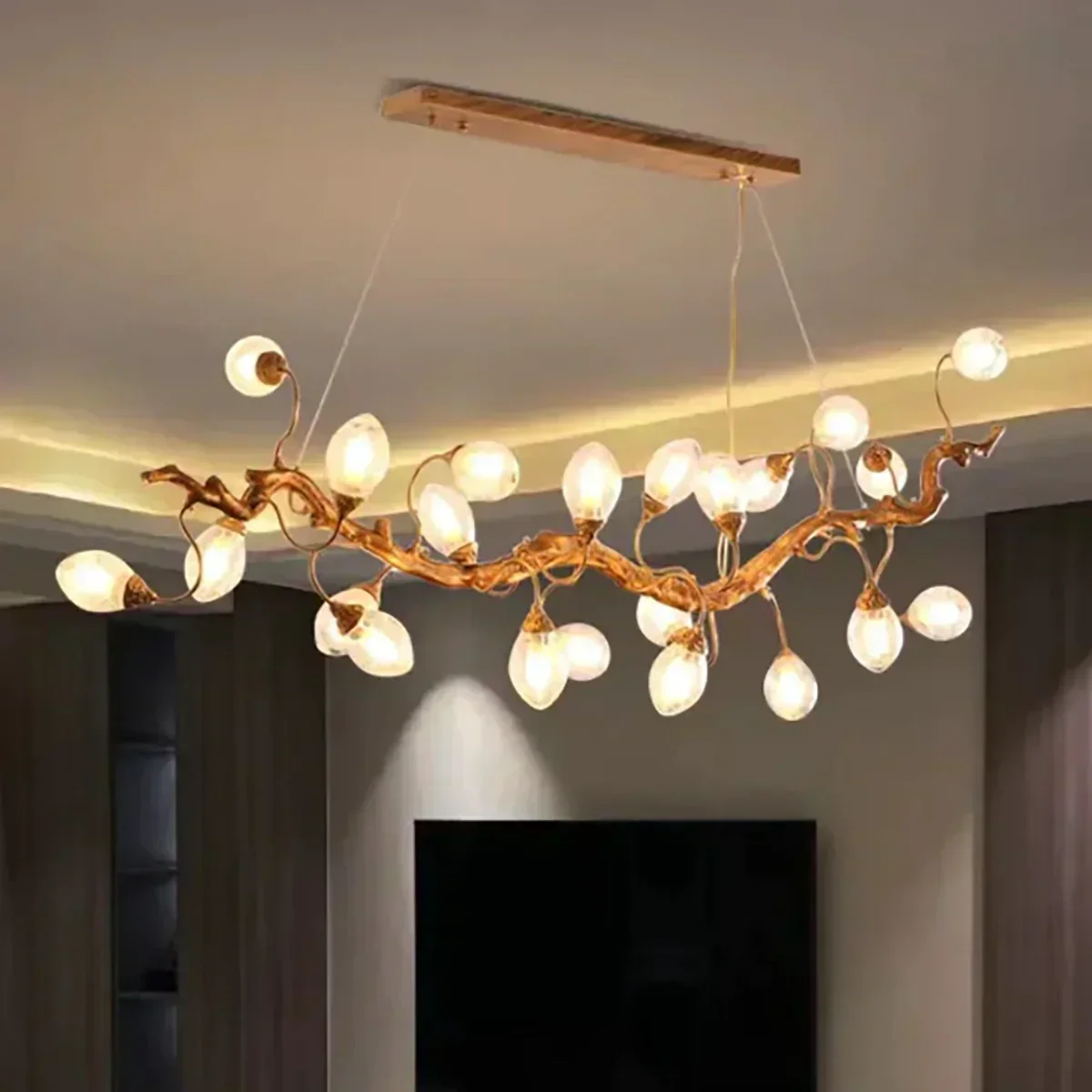 Art Clear Elegance Bubble Branch Linear Chandelier - Image 6