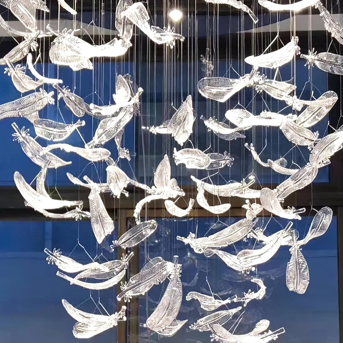Galaxy Glass Feathers Flying Chandelier - Image 24