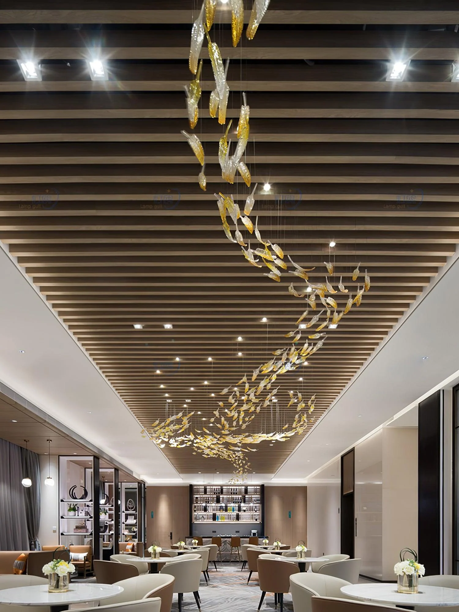 Galaxy Glass Feathers Flying Chandelier - Image 26