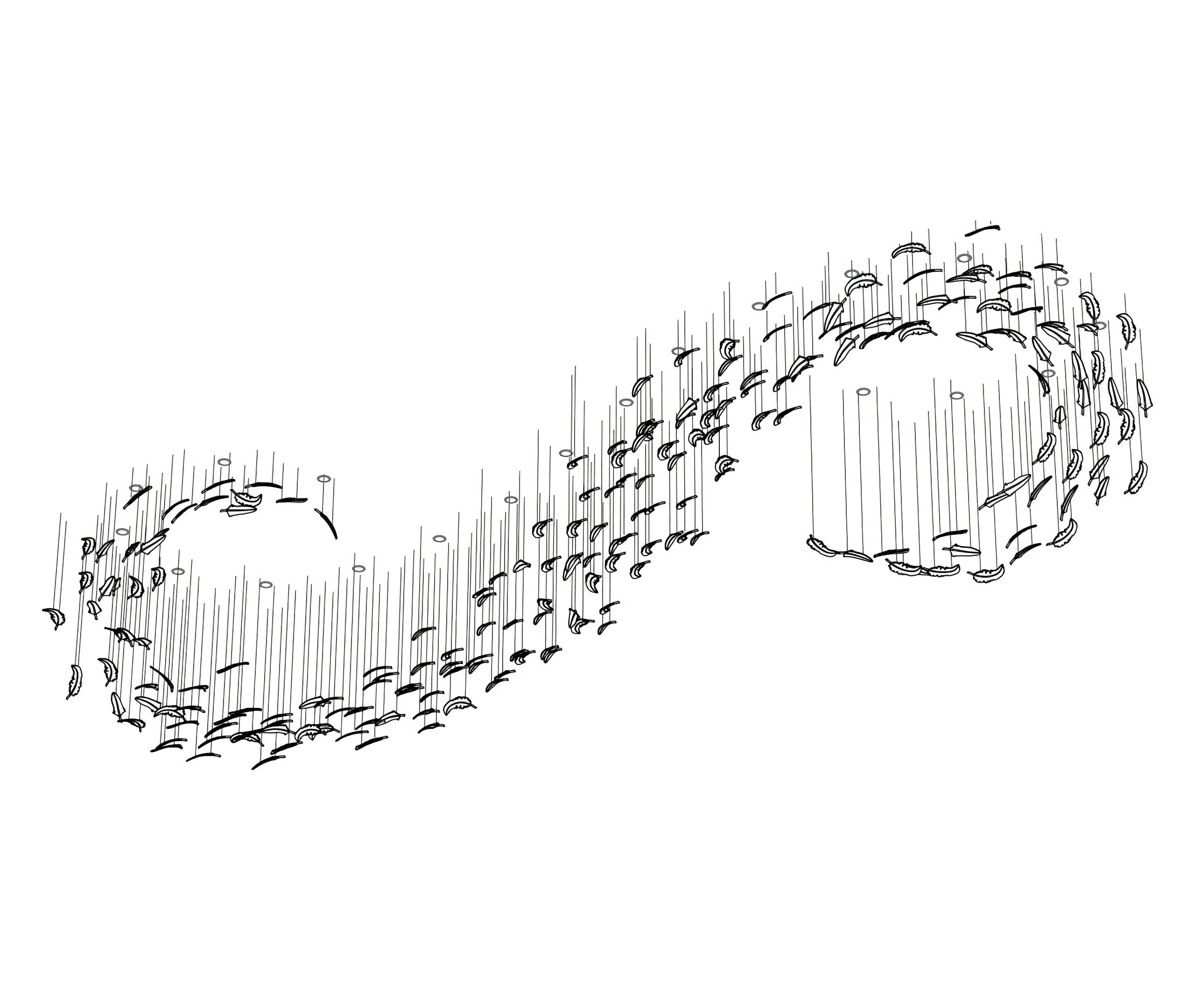 Galaxy Glass Feathers Flying Chandelier - Image 42