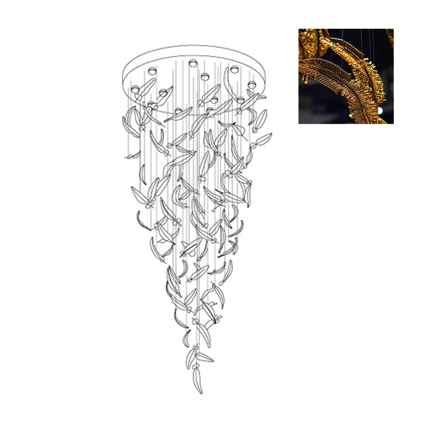 Galaxy Glass Feathers Flying Chandelier - Image 55