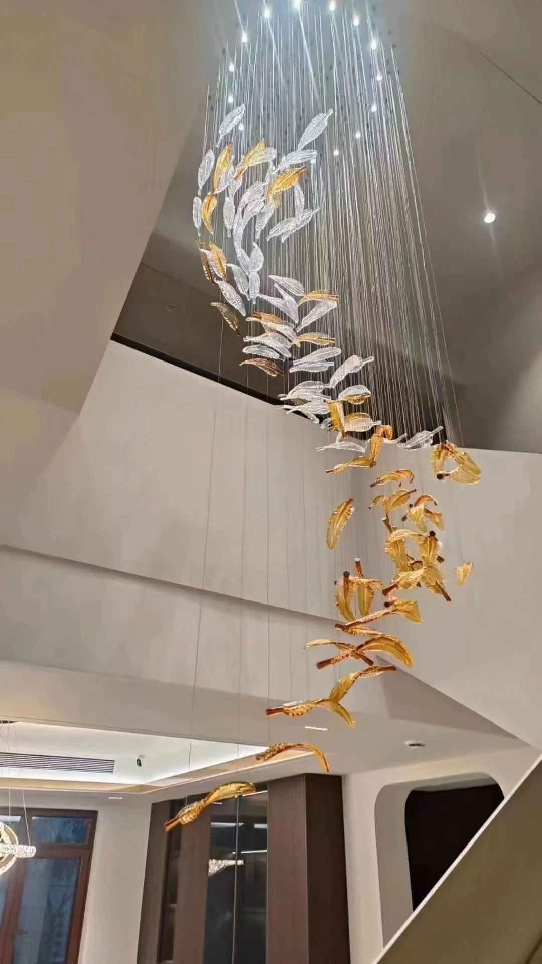 Galaxy Glass Feathers Flying Chandelier - Image 60