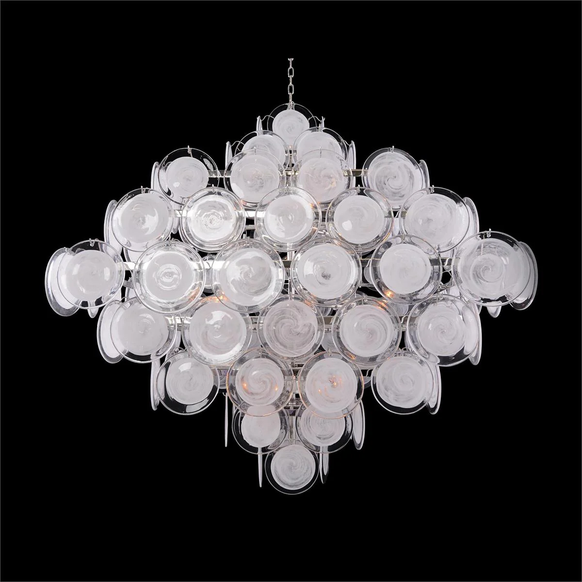 Glass Medallion Eighteen-Light Chandelier - Image 2