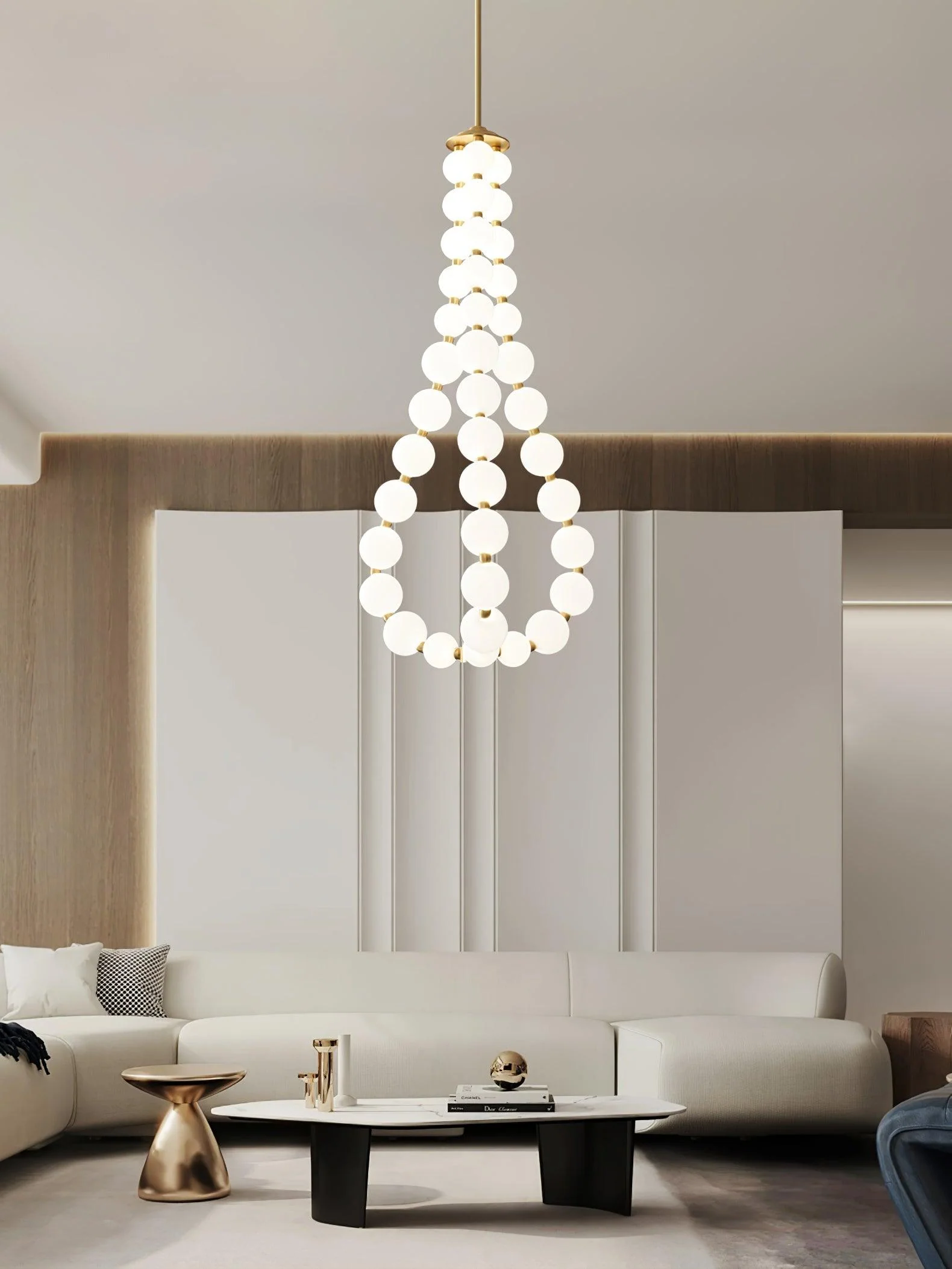 Glass Pearl Necklace Chandelier - Image 17