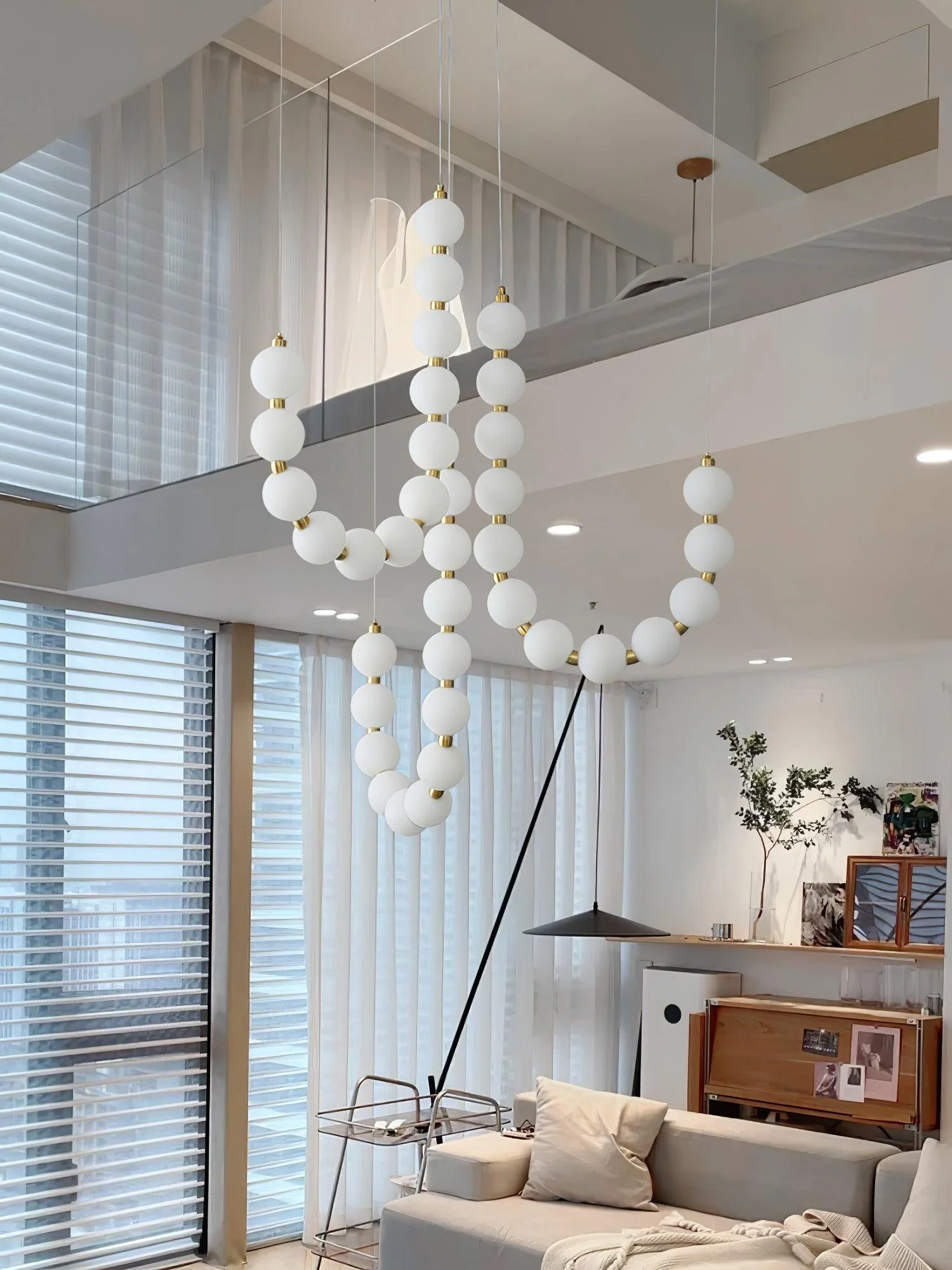 Glass Pearl Necklace Chandelier - Image 18