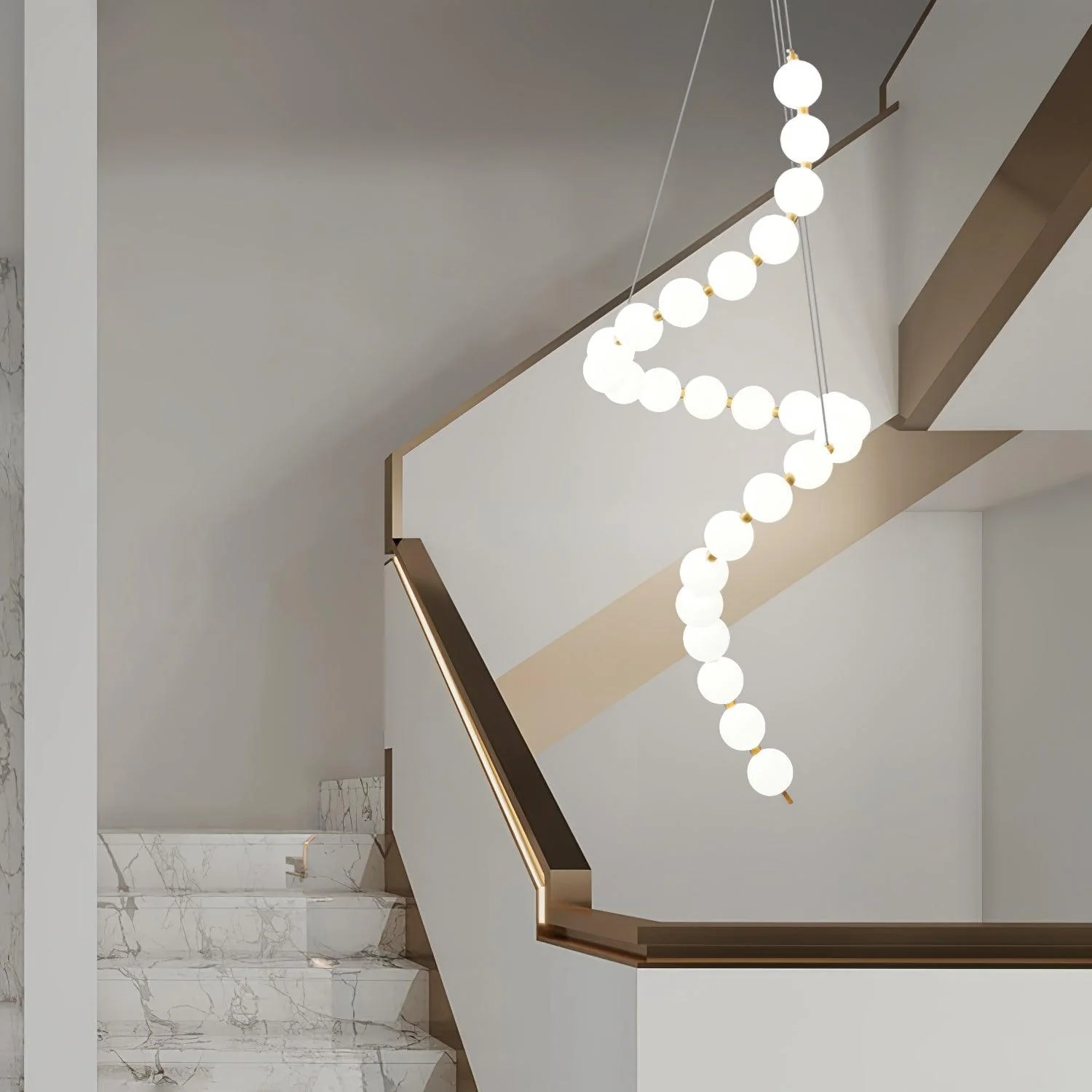 Glass Pearl Necklace Chandelier - Image 23