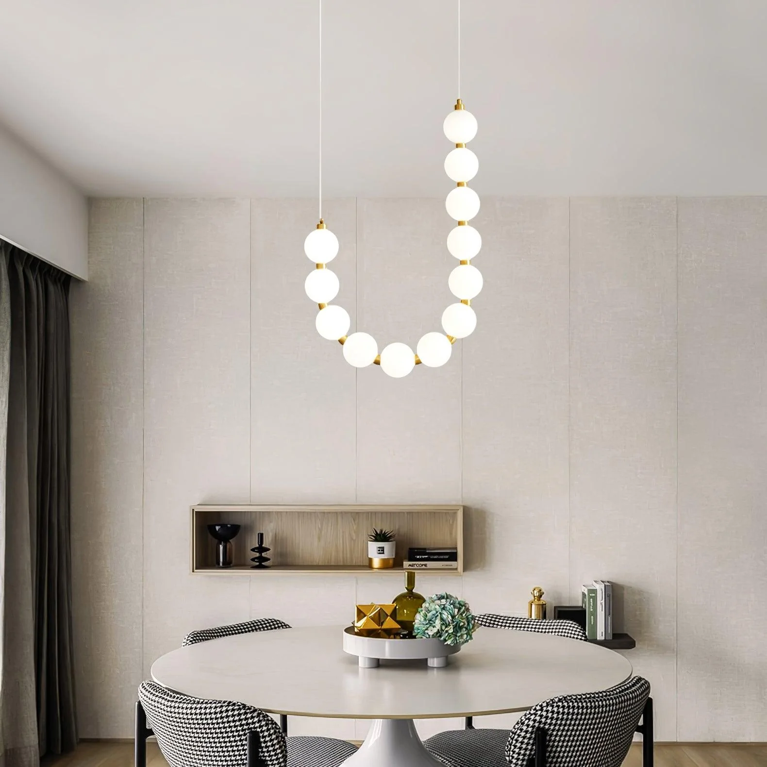 Glass Pearl Necklace Chandelier - Image 24