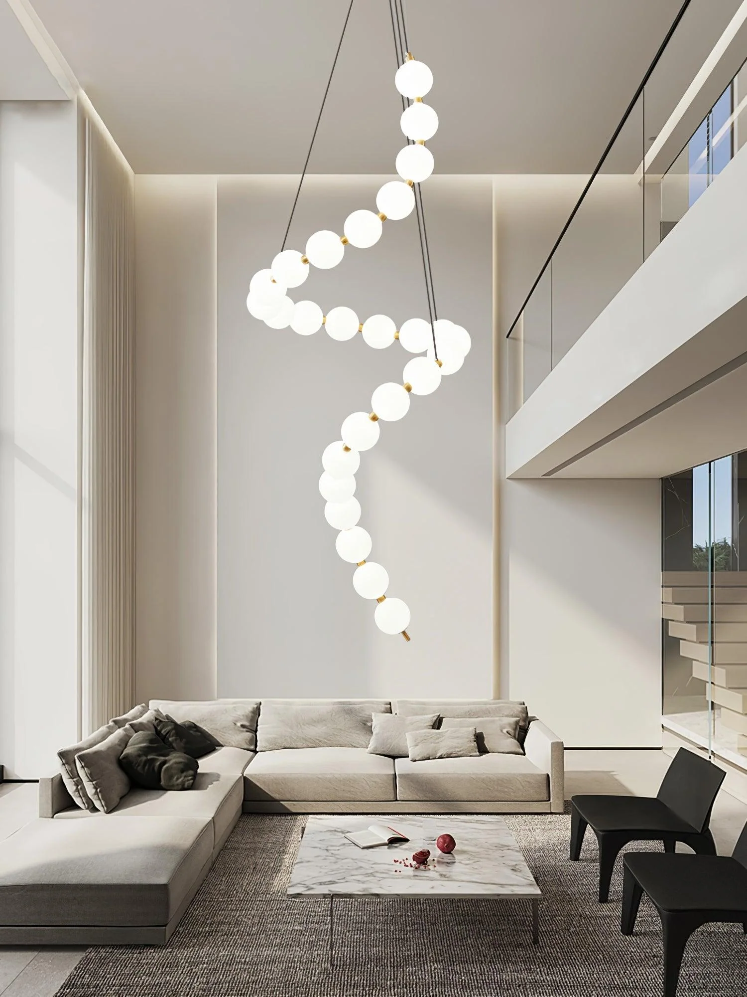Glass Pearl Necklace Chandelier - Image 25