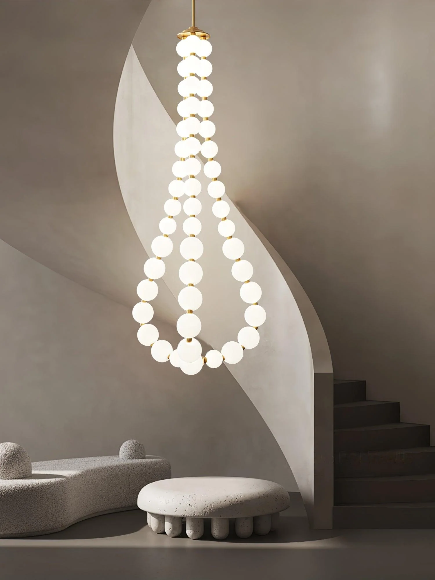 Glass Pearl Necklace Chandelier - Image 30
