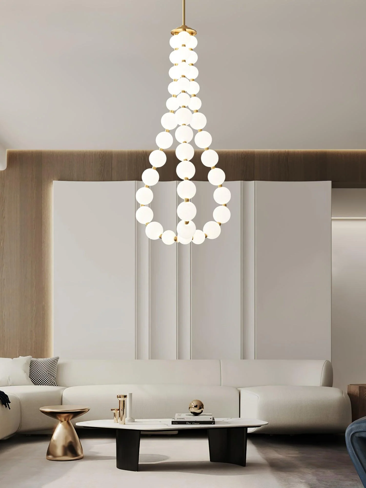 Glass Pearl Necklace Chandelier - Image 32