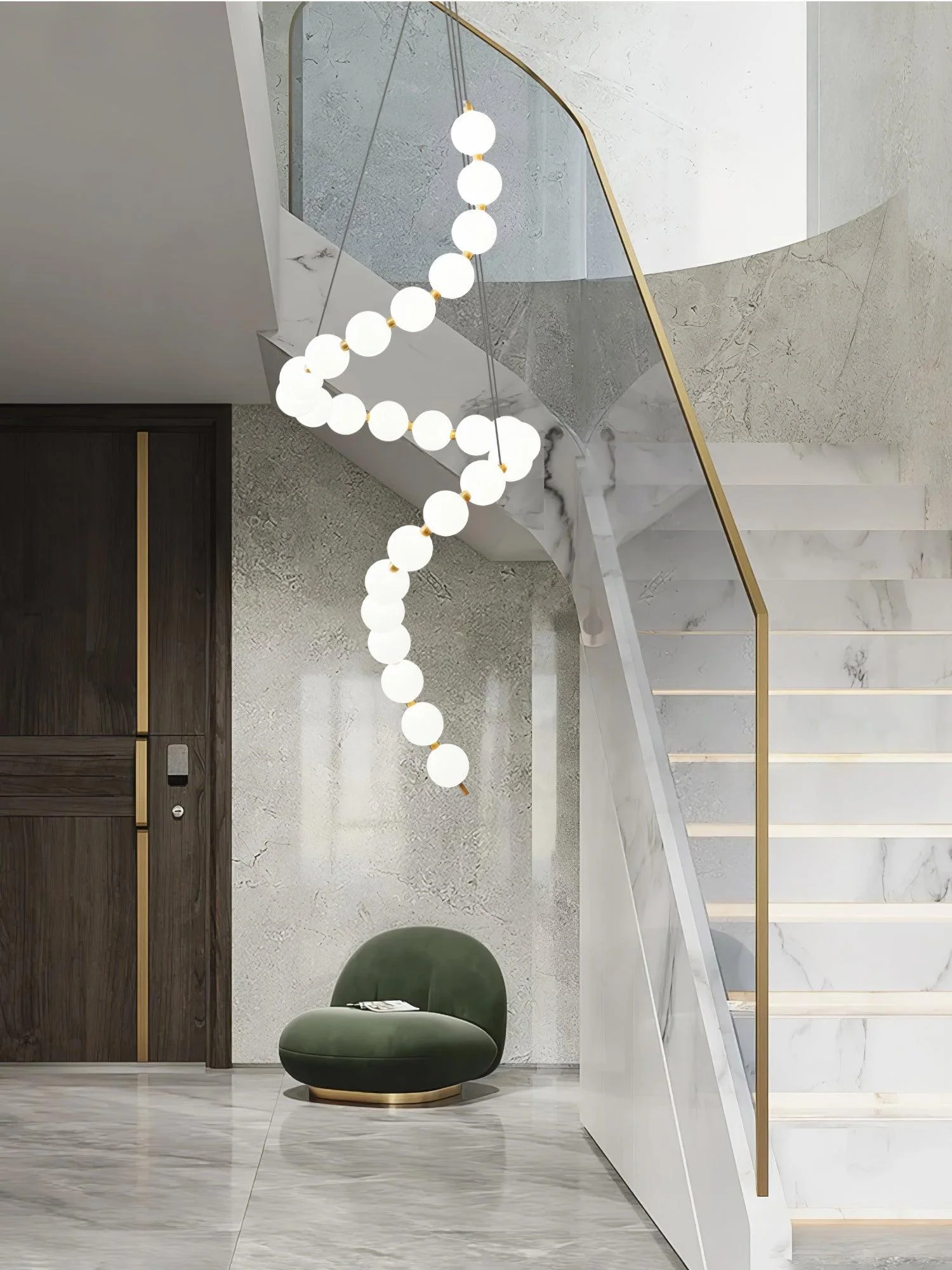 Glass Pearl Necklace Chandelier - Image 34