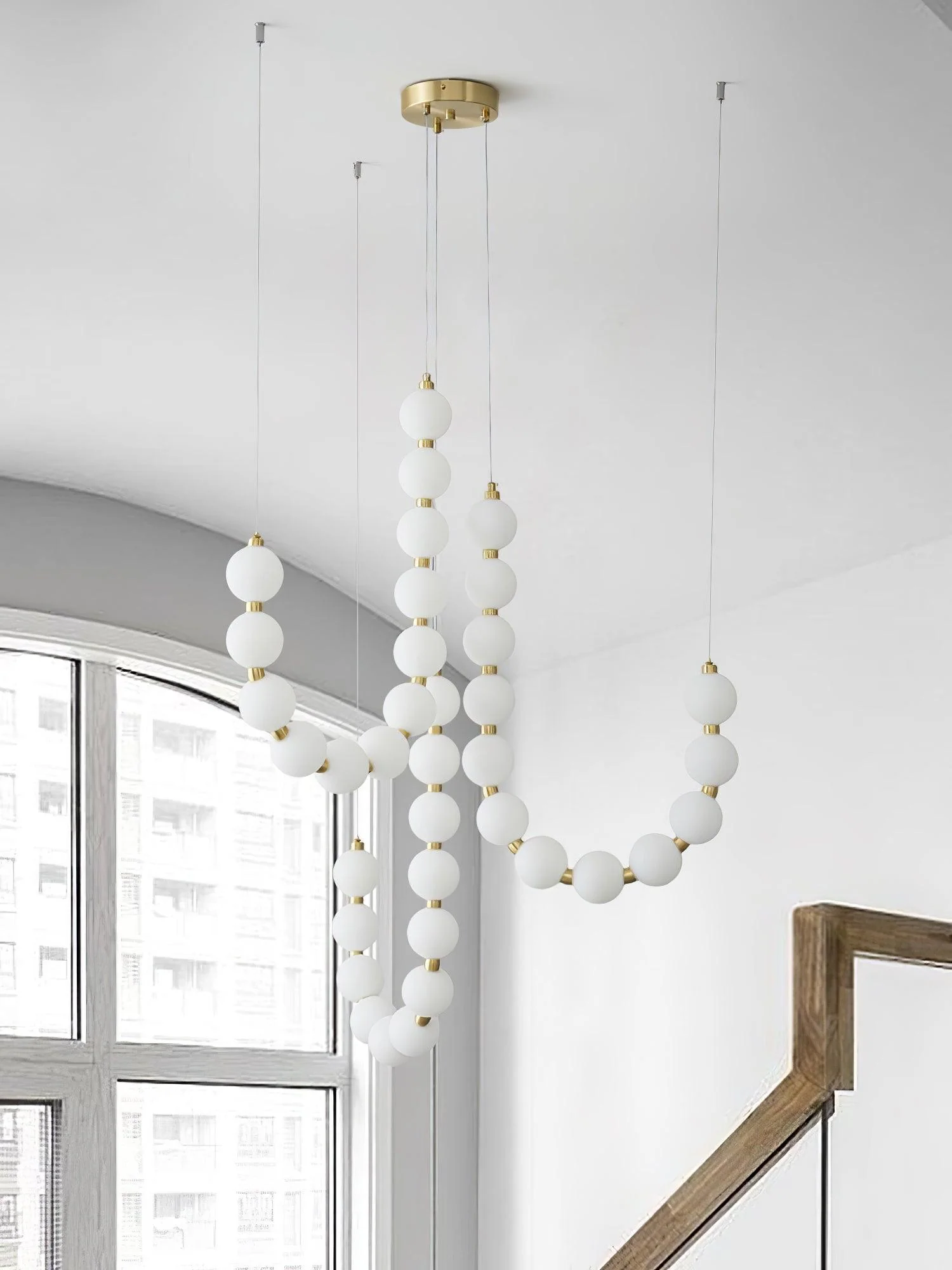 Glass Pearl Necklace Chandelier - Image 35
