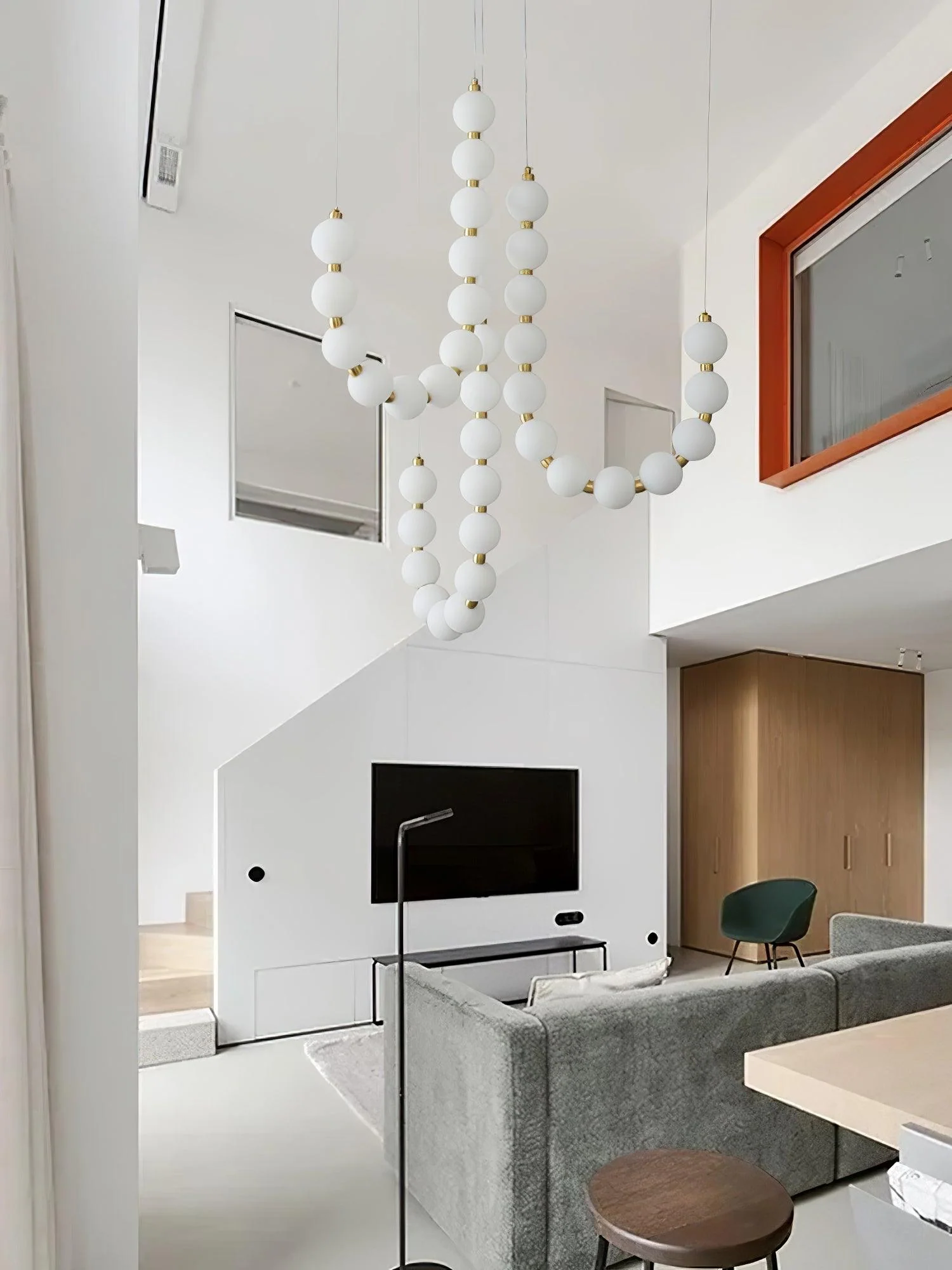 Glass Pearl Necklace Chandelier - Image 36