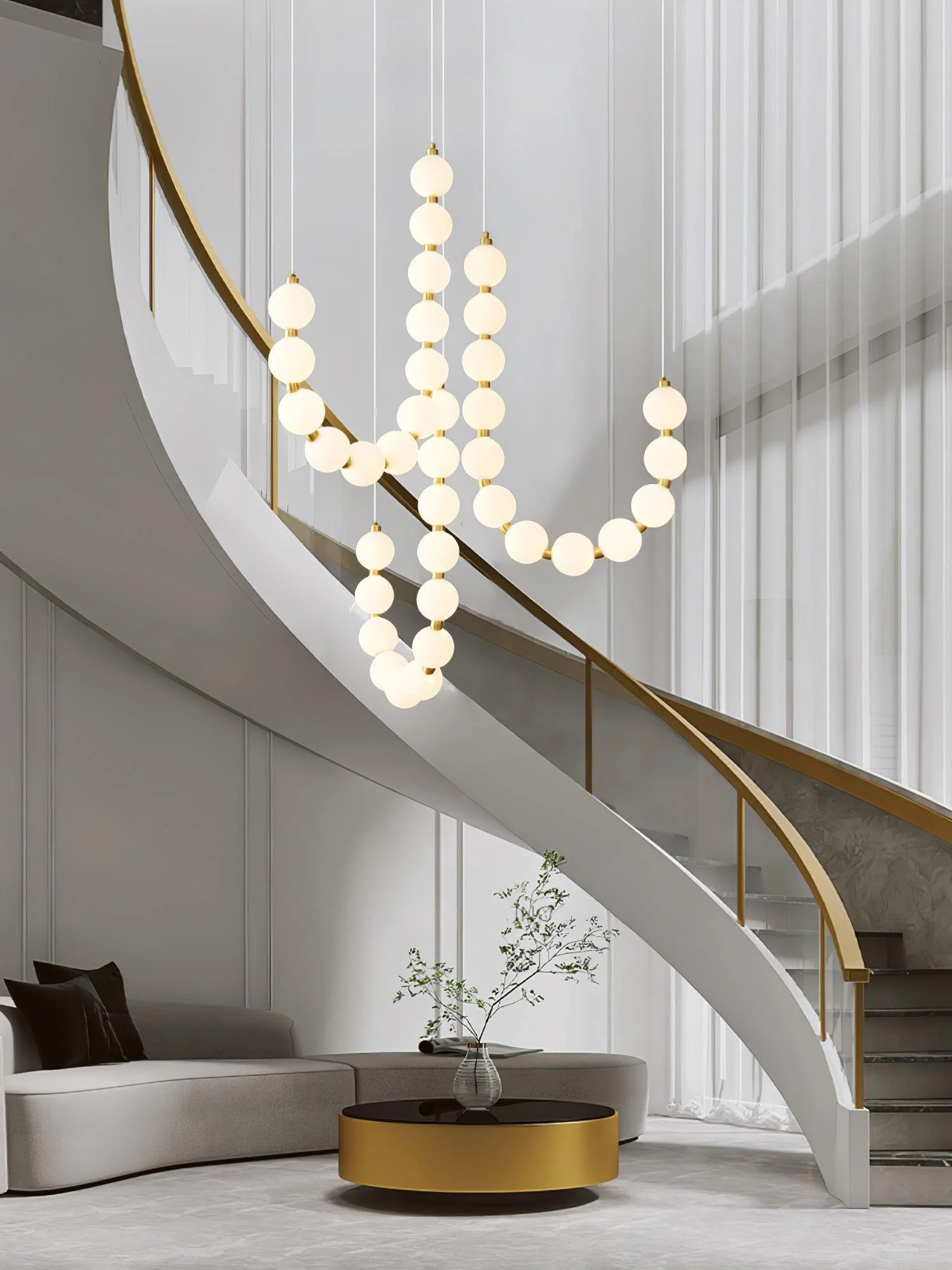 Glass Pearl Necklace Chandelier - Image 37