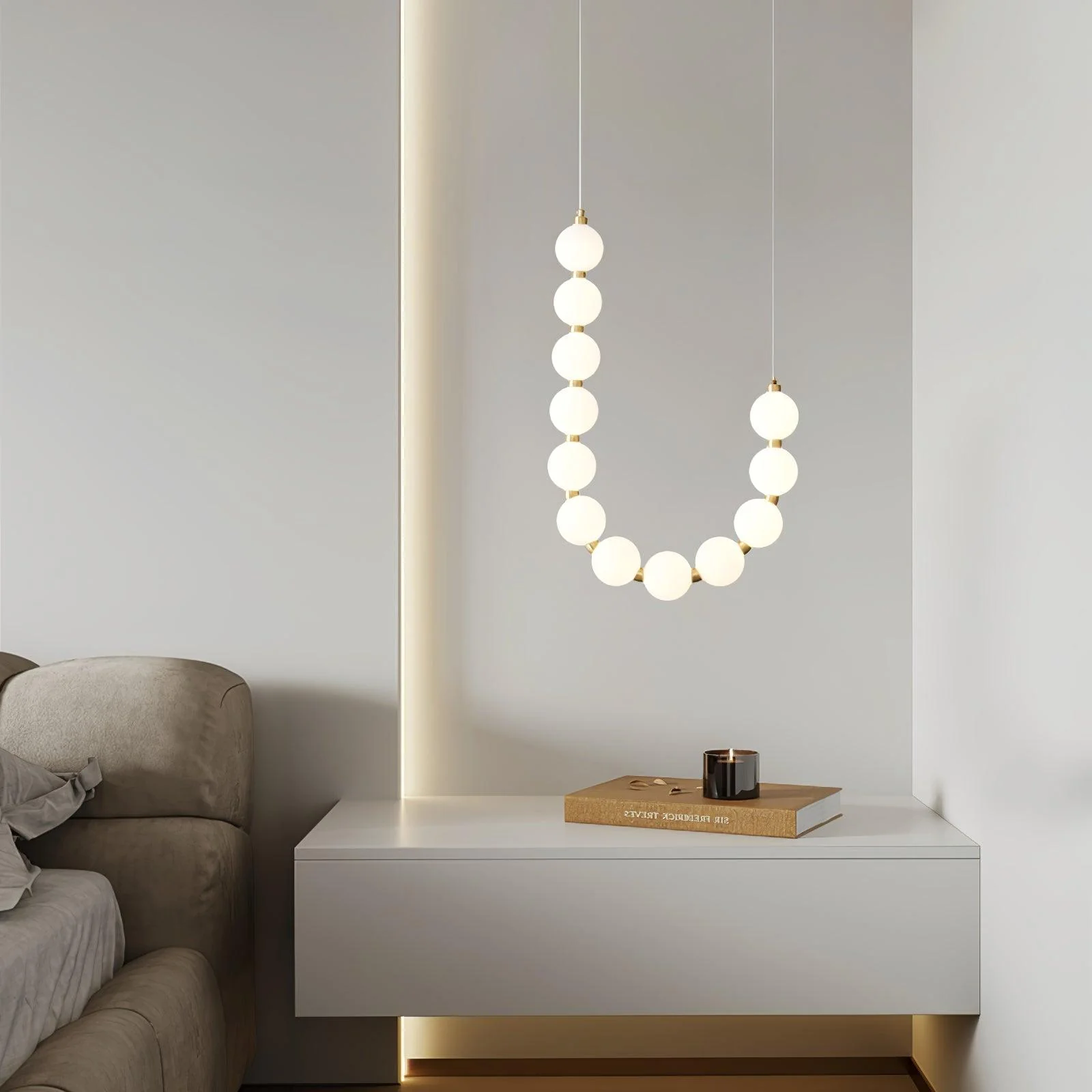 Glass Pearl Necklace Chandelier - Image 39