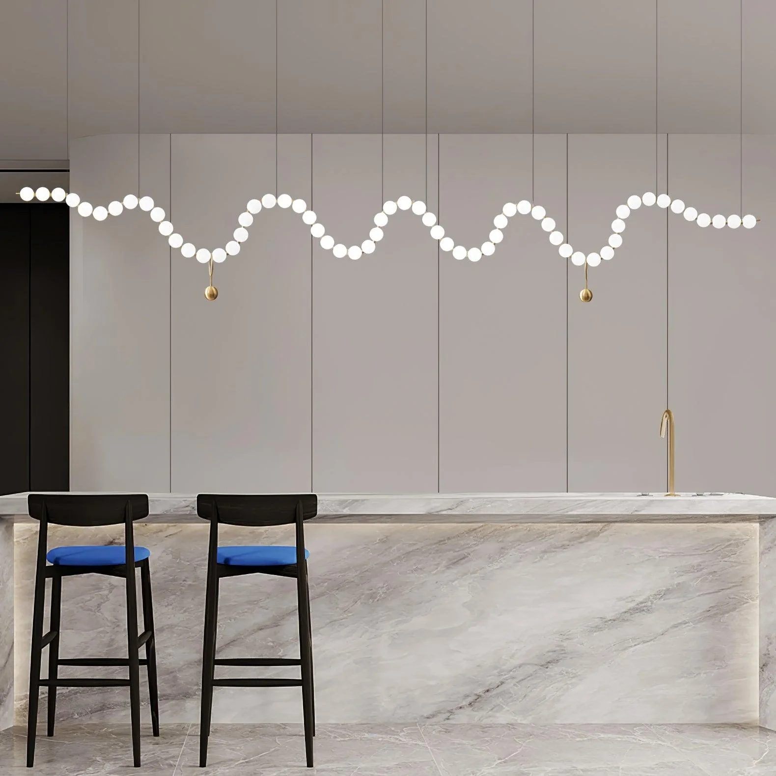 Glass Pearl Necklace Chandelier - Image 41