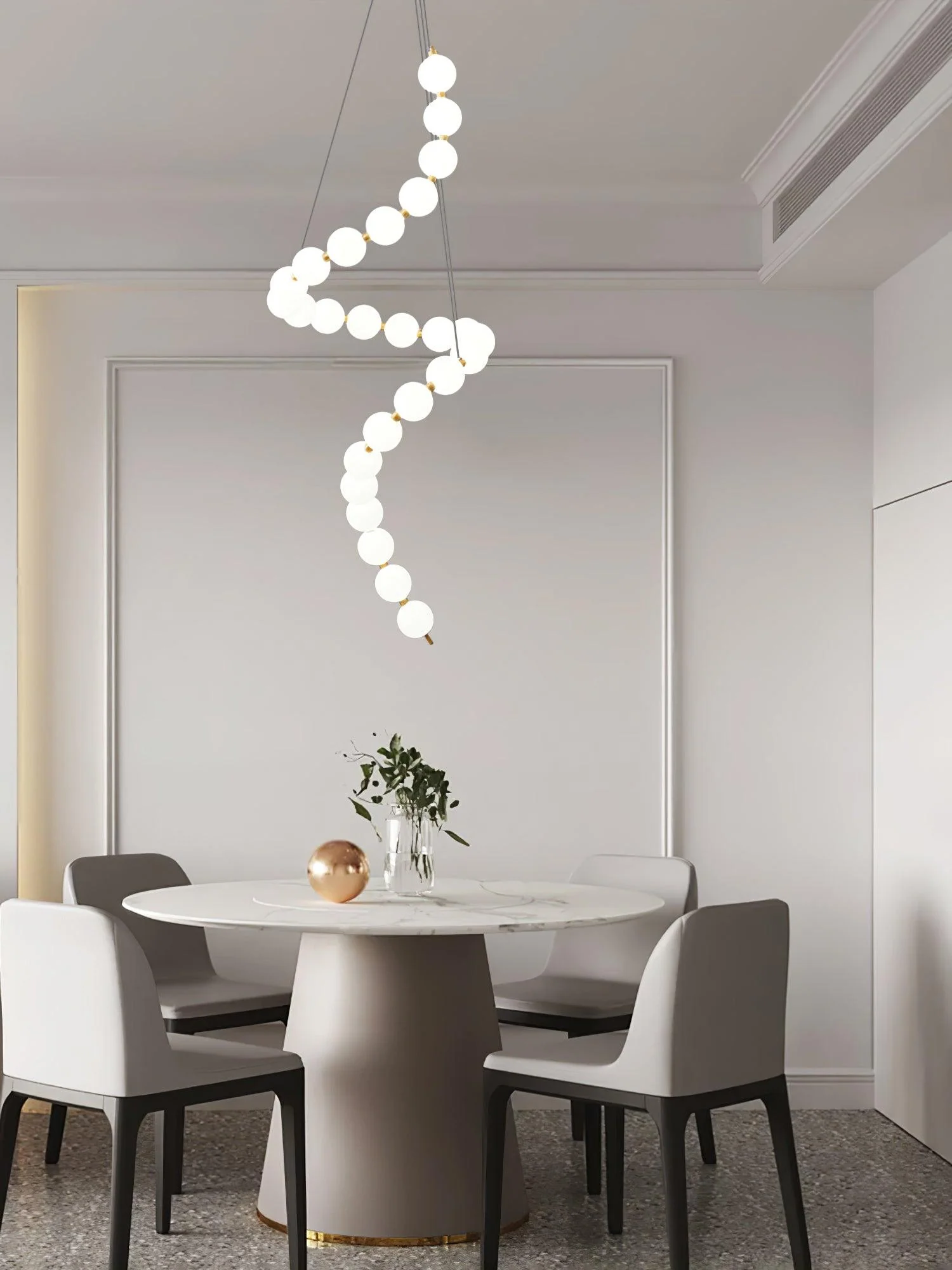 Glass Pearl Necklace Chandelier - Image 8