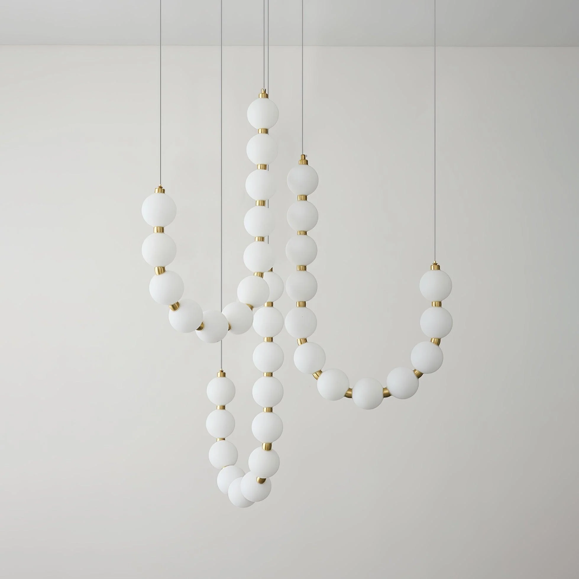 Glass Pearl Necklace Chandelier - Image 9