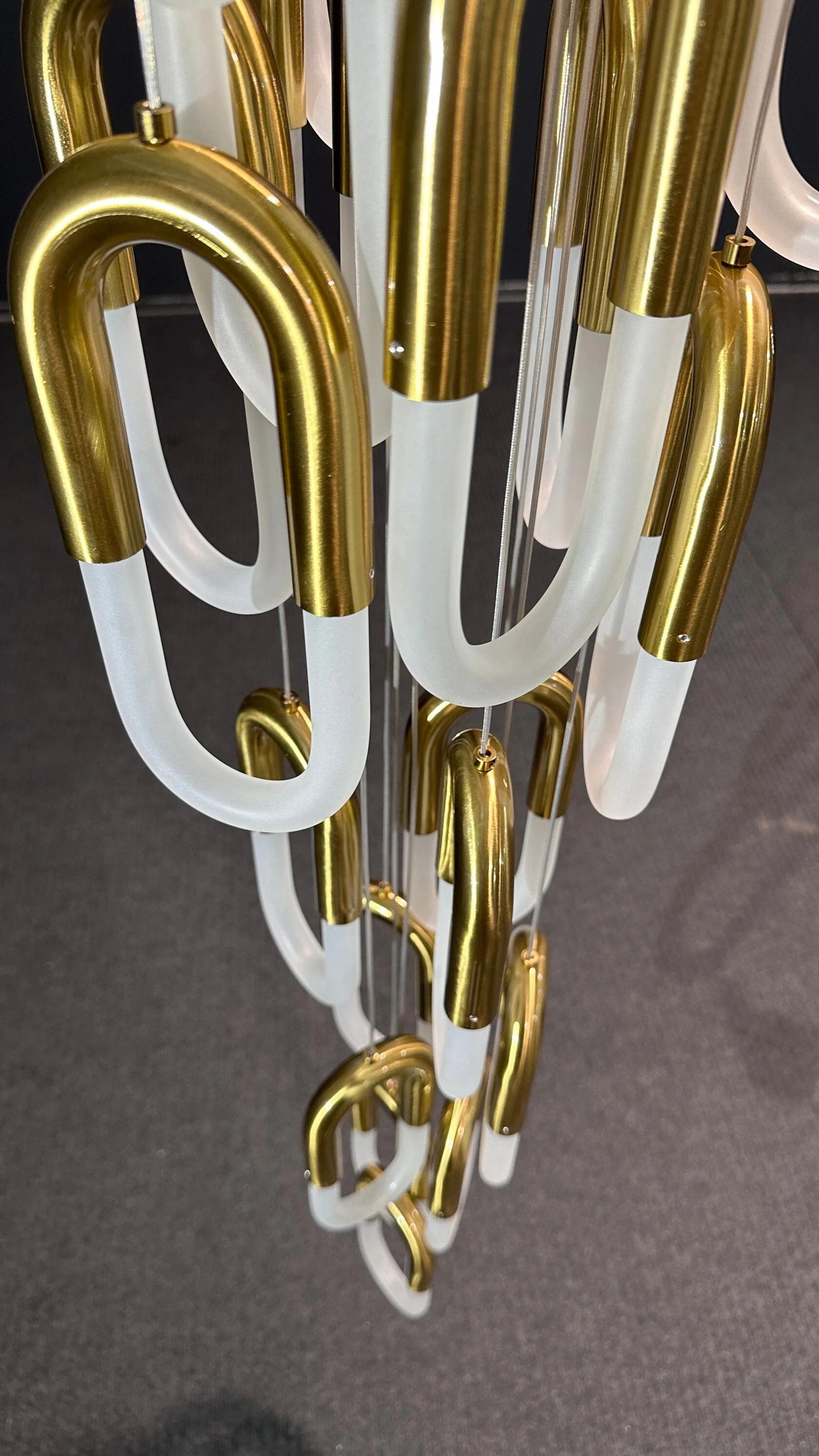 Orlisse Gold Glass Loop Cluster Chandelier - Image 7